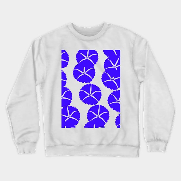 blue flower abstract pattern background Crewneck Sweatshirt by Artistic_st